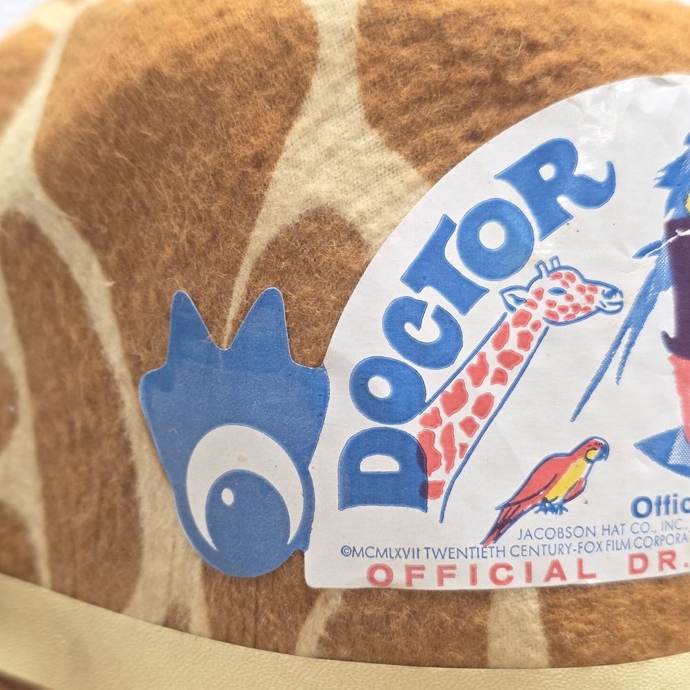 Vintage 1967 Jacobson Doctor Dolittle Official Giraffe Top Hat - Picture 3 of 11